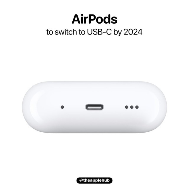 Mark Gurman：所有 AirPods 将随 iPhone 15 改为 USB-C 充电口