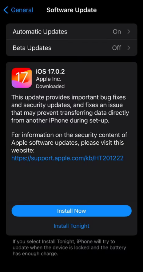 苹果为 iPhone 15 系列机型发布 iOS 17.0.2 更新，修复数据迁移问题