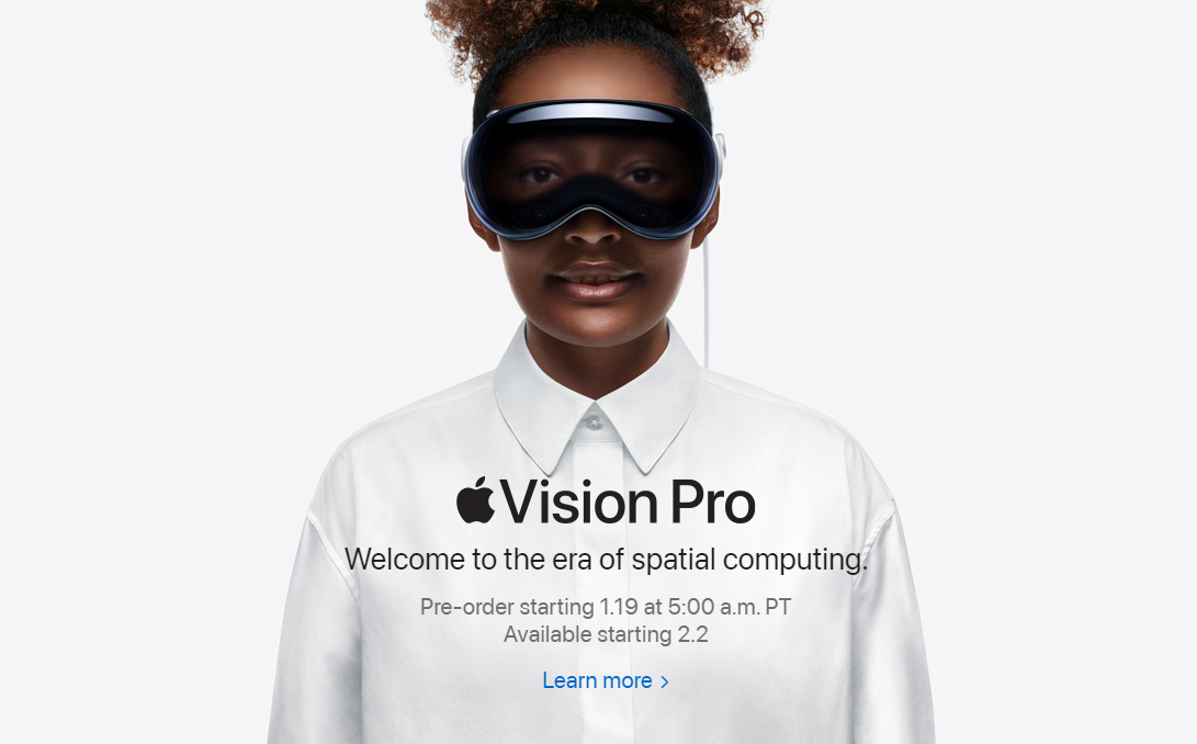 苹果宣布：Vision Pro 2 月 2 日在美上市，1 月 19 日开启预购